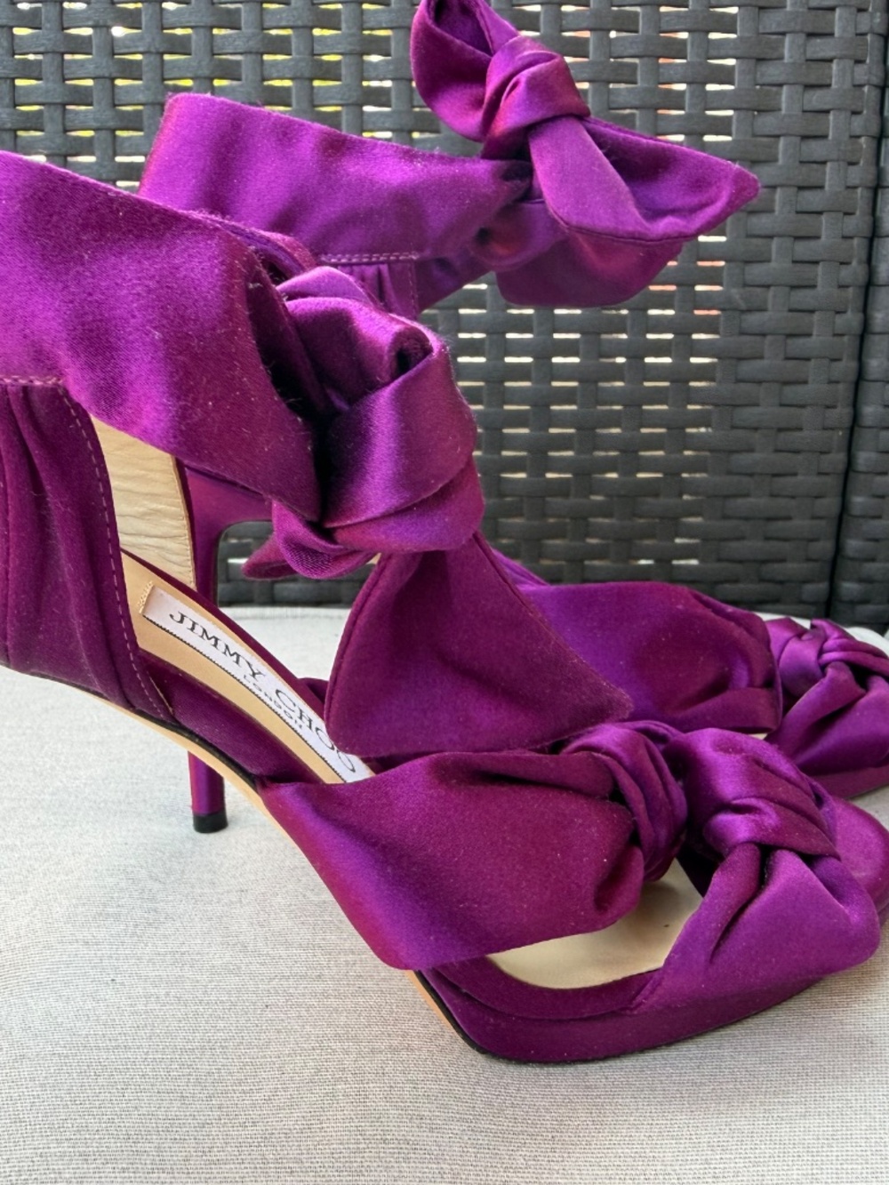 Jimmy Choo Kris Printed Knotted Sandal Size 39 (US8) - Picture 3 of 6